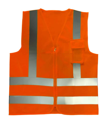 COLETE REFLETIVO LARANJA C/ BOLSO VOLK