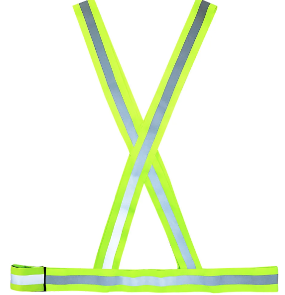 COLETE REFLETIVO EM X VERDE