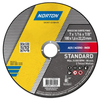 DISCO DE CORTE STANDARD 7" - NORTON