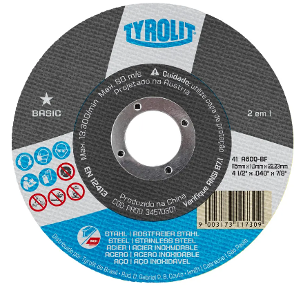 DISCO DE CORTE BASIC 4" - TYROLIT