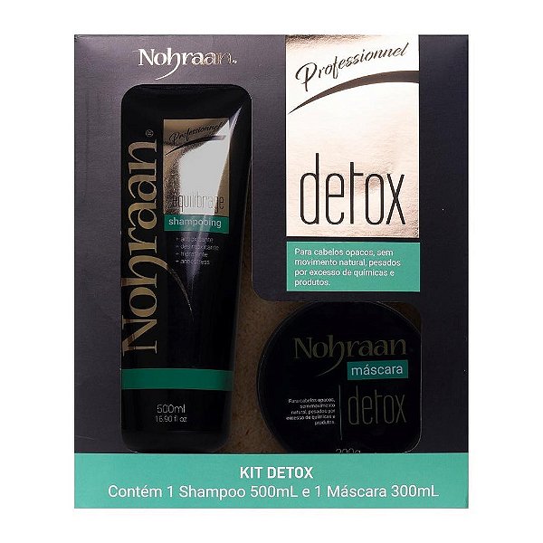 Kit Detox Shampoo 500ml + Máscara 300ml | Profissional