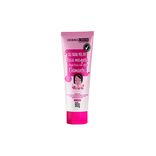 Gel Facial Peel Off Rosa Mosqueta e Argila Rosa 60g
