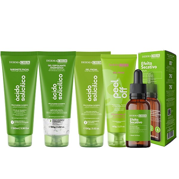 Kit Ácido Salicílico Antioleosidade Com Peel Off Solução Total