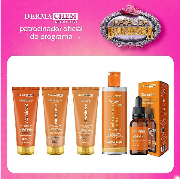 Kit Natal da Boiadeira Solução Total Vitamina C Cuidado Facial Com Sérum