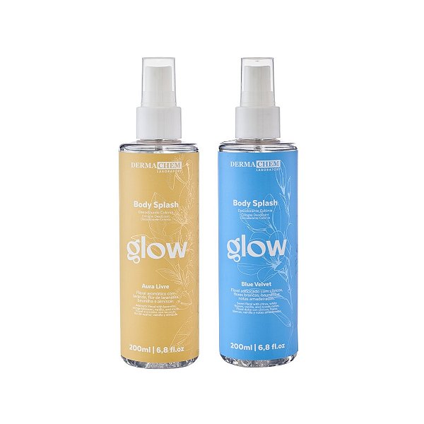 Kit Body Splash Glow Blue Velvet e Aura Livre 200ml Cada