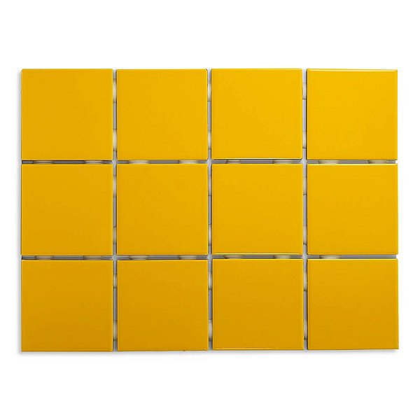 Pastilhas Cerâmicas Amarelo 10X10 cm - Caixa C/ 1,95m²