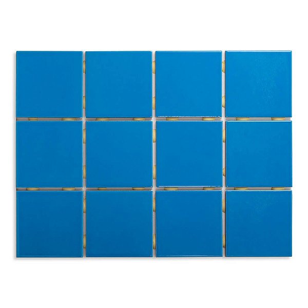 Pastilhas Cerâmicas Azul Capri 10X10 cm - Caixa C/ 1,95m²