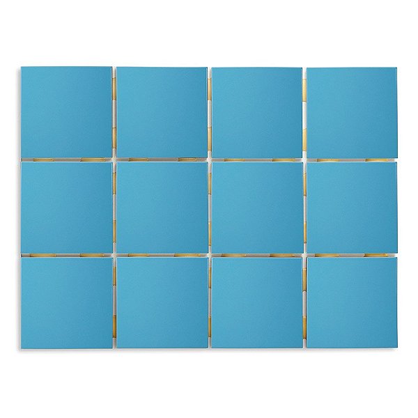 Pastilhas Cerâmicas Azul Céu 10X10 cm - Caixa C/ 1,95m²