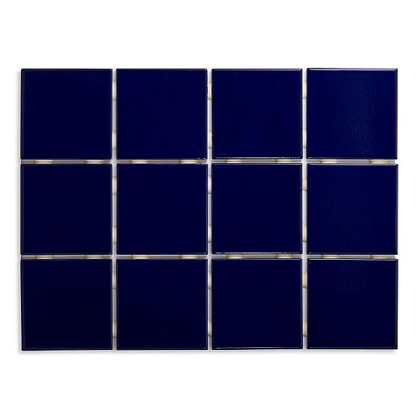 Pastilhas Cerâmicas Azul Cobalto 10X10 cm - Caixa C/ 1,95m²