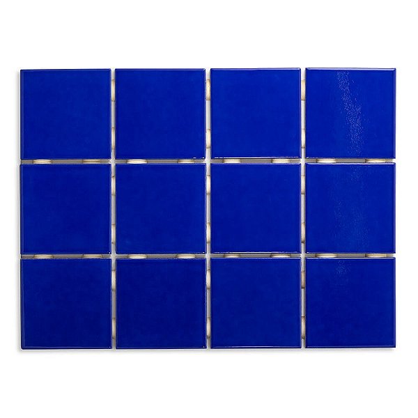 Pastilhas Cerâmicas Azul Royal 10X10 cm - Caixa C/ 1,95m²