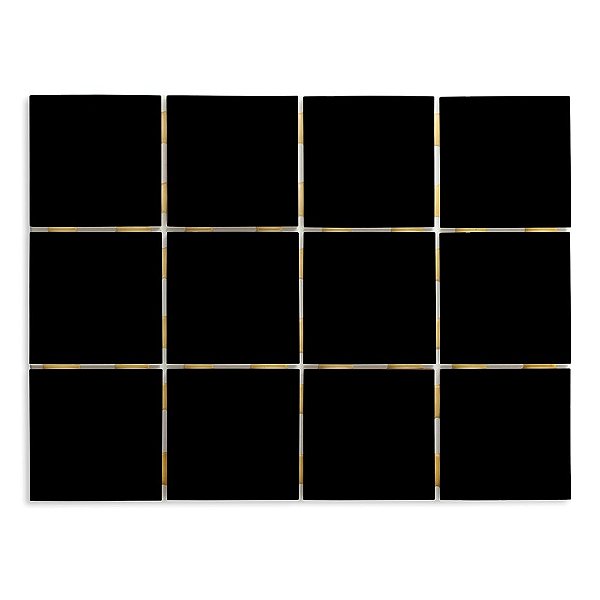 Pastilhas Cerâmicas Black 10X10 cm - Caixa C/ 1,95m²