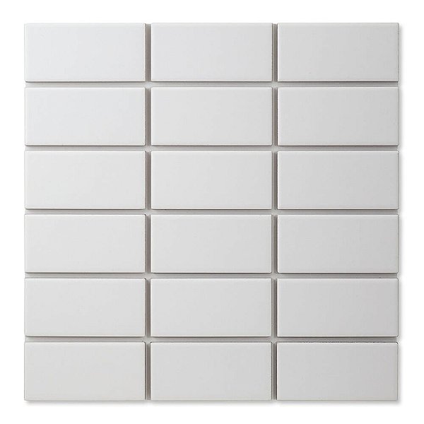 Pastilhas Cerâmicas Gelo 05X10 cm - Caixa C/ 1,5m²