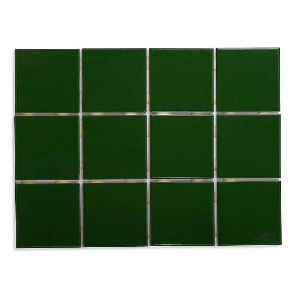 Pastilhas Cerâmicas Verde 10X10 cm - Caixa C/ 1,95m²