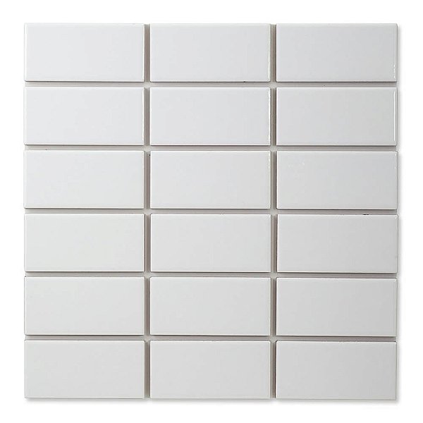 Pastilhas Cerâmicas White 05X10 cm - Caixa C/ 1,5m²