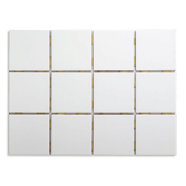 Pastilhas Cerâmicas White 10X10 cm - Caixa C/ 1,95m²