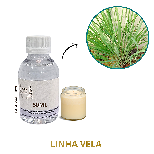 ESSENCIA VELA CAPIM LIMÃO 50ML