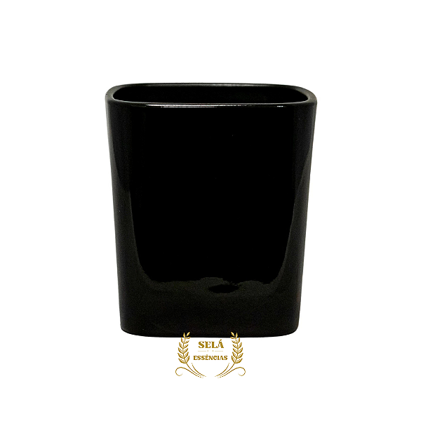 COPO DE VIDRO CITRINO PARA VELAS 200ML (PRETO BRILHOSO)