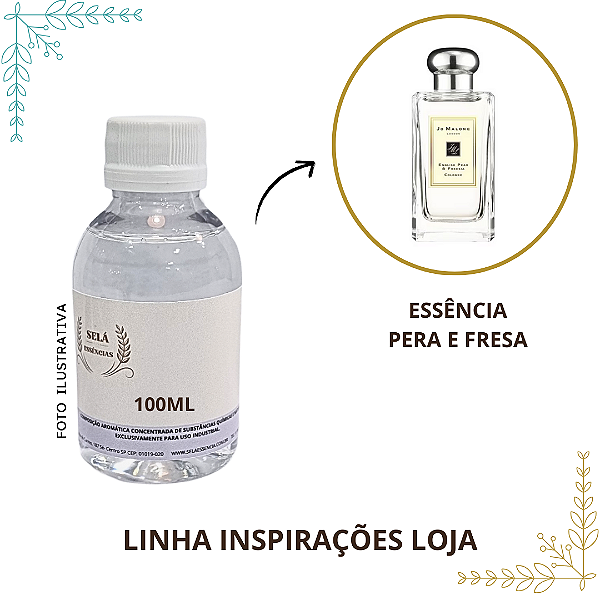 ESSÊNCIA PERA E FRESA 100ML