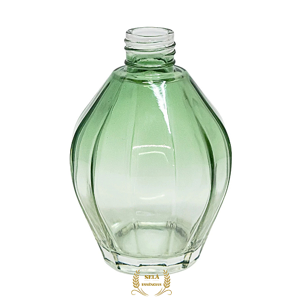 FRASCO DE VIDRO LAMPE 300ML DEGRADE VERDE R.28