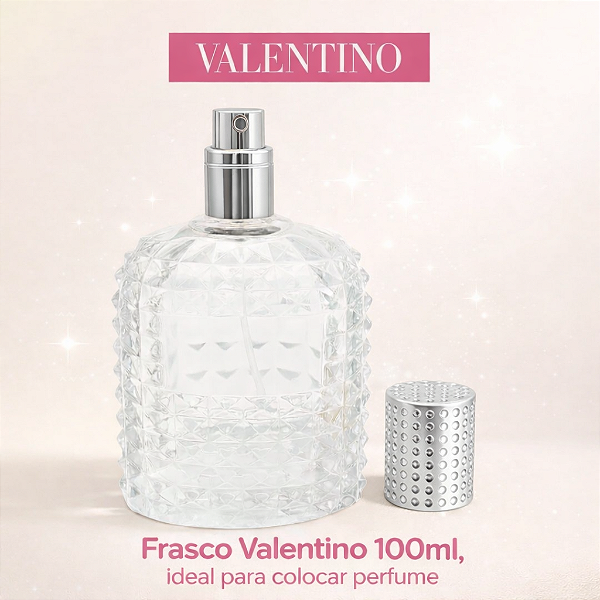 FRASCO DE VIDRO PARA PERFUME VALENTINO 100ML
