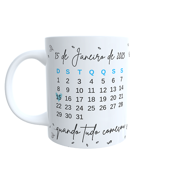Caneca Calendário Love