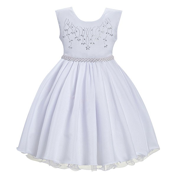 Vestido Infantil Juvenil Branco Giovanella