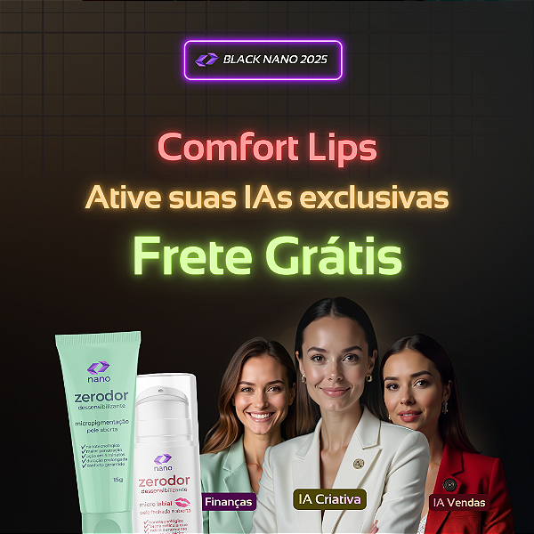 Kit Confort Lips - Anestésicos para micropigmentação Labial Zero Dor