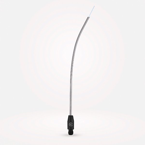 Cânula Curva Para Condução de Fibra Óptica 2.5mm x 25cm
