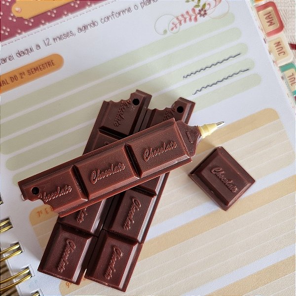 CANETA ESFEROGRAFICA CHOCOLATE MARROM