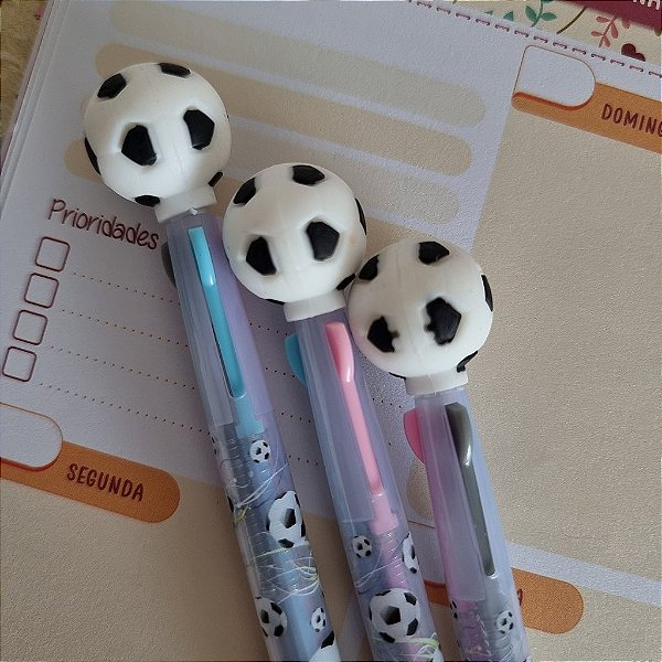 CANETA 3 CORES AMO FUTEBOL