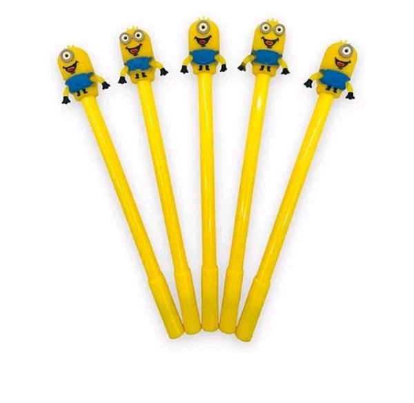 CANETA GEL MINIONS REDONDINHOS