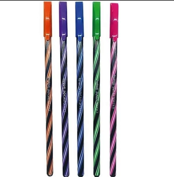 CANETA ESF. WOW 0.7 COLORIDA/PRETO