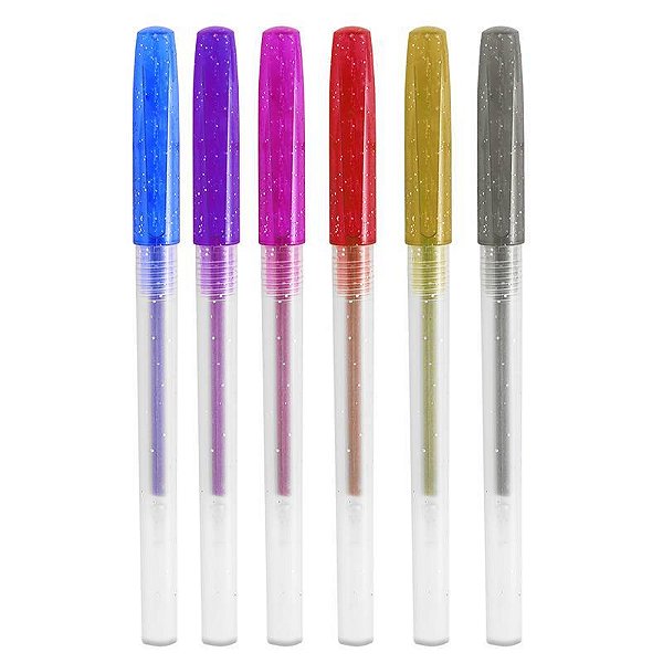 CANETA GEL GLITTER BAZZE COLOR