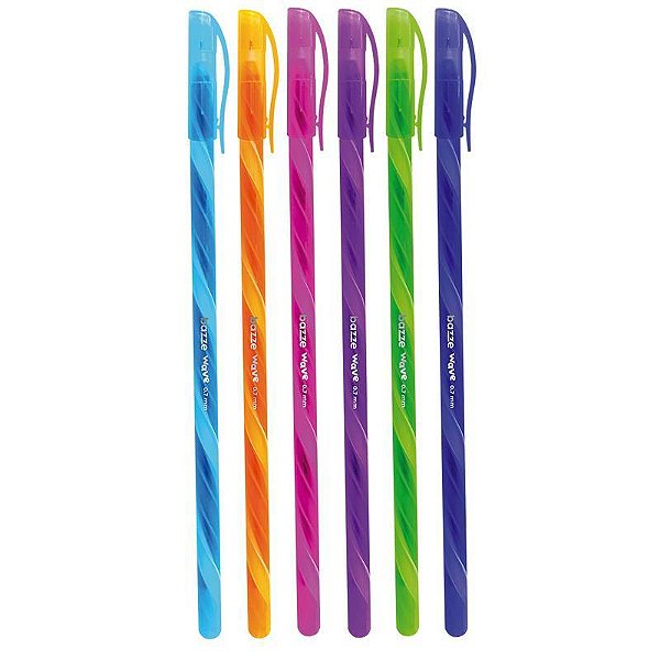 CANETA ESFEROGRÁFICA BAZZE WAVE 0.7 FASHION