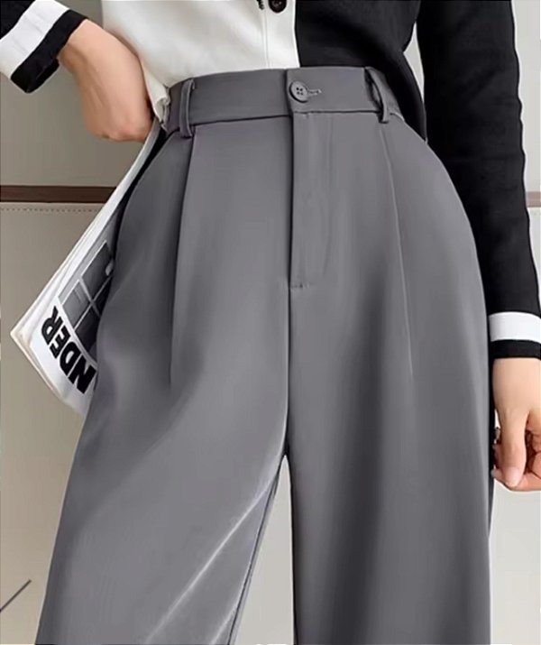 Calça alfaiataria chumbo