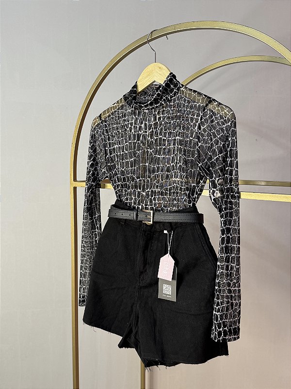 Blusa Animal Print Tule