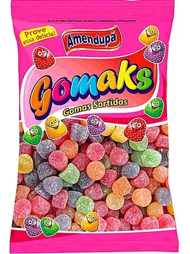GOMA JUJUBA FRUTAS SORTIDAS GOMAKS AMENDUPÃ 1KG