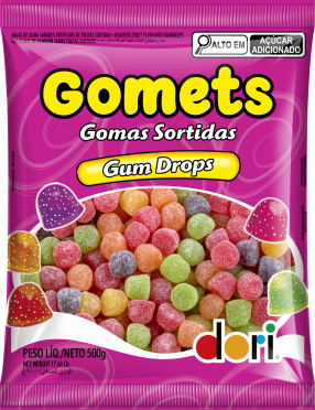 GOMA JUJUBA SINO GOMETS FRUTAS SORTIDAS DORI 500G
