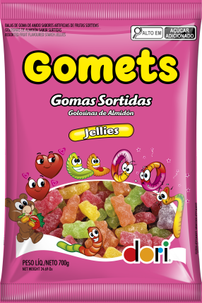 BALA DE GOMA JUJUBA URSO GOMETS SORTIDA JELLIES 700G DORI