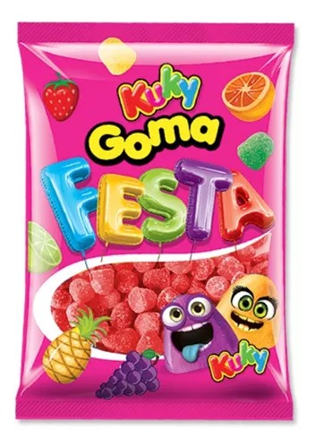 GOMA JUJUBA FESTA MORANGO 500G KUKY