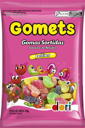 GOMA JUJUBA LUA DE FRUTAS GOMETS 700G DORI