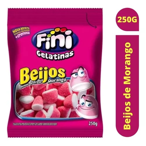 BEIJOS DE MORANGO 250G FINI