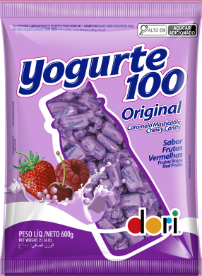 BALA YOGURTE100 ORIGINAL FRUTAS VERMELHAS 700G DORI