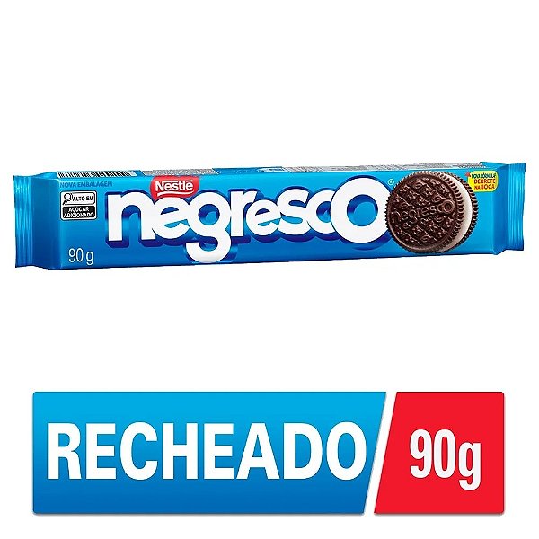 BISCOITO BOLACHA NEGRESCO CHOCOLATE COM BAUNILHA 90G NESTLE