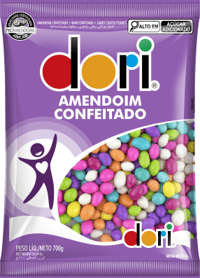 AMENDOIM CONFEITADO COLORIDO 700G DORI