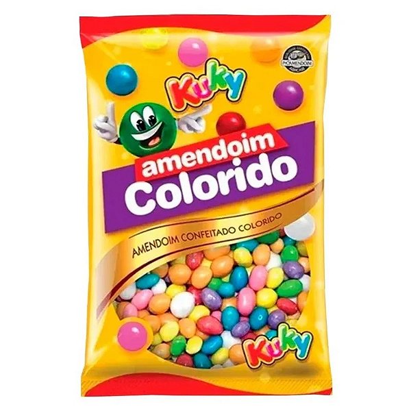 AMENDOIM CONFEITADO COLORIDO 400G KUKY