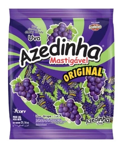 BALA MASTIGÁVEL AZEDINHA UVA 500G ICEKISS