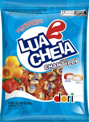 BALA MASTIGÁVEL LUA CHEIA CHANTILLY 600G DORI