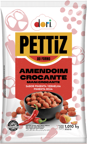 AMENDOIM CROCANTE PIMENTA VERMELHA PETTIZ 1KG DORI