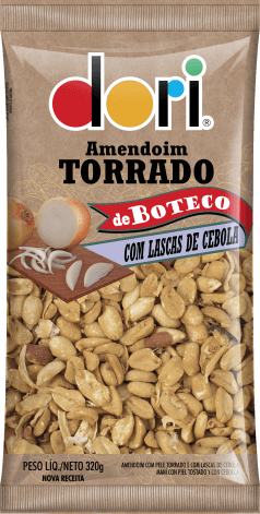 AMENDOIM TORRADO DE BOTECO COM LASCAS DE CEBOLA 320G DORI